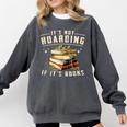 Not Hoarding If It's Books Reader Book Nerd Book Reading Comfort Colors Sweatshirt Pepper
