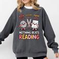 Nothing Goes Beyond Reading Rock Paper Scissors Book Comfort Colors Sweatshirt Pepper