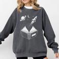 Novelty Universe Books Galaxy Adventure Drawing Women Men Comfort Colors Sweatshirt Pepper Novelty Universe Books Galaxy Adventure Drawing Women Men Comfort Colors Sweatshirt Pepper