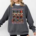 Nuts About Reading Nutcracker Reading Book Lover Christmas Comfort Colors Sweatshirt Pepper