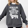 Outside Of A Dog A Book Is Man's Best Friend Apparel Comfort Colors Sweatshirt Pepper