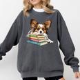 Papillon Books Reading Dog Breed Graphic For Men Women Kids Comfort Colors Sweatshirt Pepper Papillon Books Reading Dog Breed Graphic For Men Women Kids Comfort Colors Sweatshirt Pepper