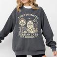 Persian Cat Persian Cats Persian Cats And Books For Men Women Kids Comfort Colors Sweatshirt Pepper