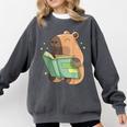Pet Capybara Is Reading Library Capy Word Book Day Teacher Men Women Kids Comfort Colors Sweatshirt Pepper Pet Capybara Is Reading Library Capy Word Book Day Teacher Men Women Kids Comfort Colors Sweatshirt Pepper
