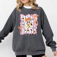 Preppy Coquette Bow Ghost Reading Books Halloween Book Comfort Colors Sweatshirt Pepper