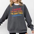 I Promise I'm Not Rude I'm Just Very Awkward Introvert Comfort Colors Sweatshirt Pepper
