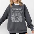Protect Public Libraries Support Local Librarian Book Lover Comfort Colors Sweatshirt Pepper