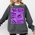 Purple Comic Book Purple Color Graphic Comfort Colors Sweatshirt Pepper