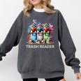 Racoons Trash Reader Book Lover Romantic Novels Premium Comfort Colors Sweatshirt Pepper