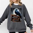 Raven On A Stack Of Books Wisdom Of Odin Comfort Colors Sweatshirt Pepper