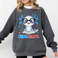 I Read Alotl Cute Axolotl Reading Book Lover Comfort Colors Sweatshirt Pepper