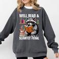 Well Read & Slightly Feral Raccoon Book Lover Graphic Comfort Colors Sweatshirt Pepper Well Read & Slightly Feral Raccoon Book Lover Graphic Comfort Colors Sweatshirt Pepper