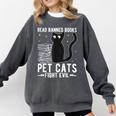 Read Banned Books Pet Cats Fight Evil Read Banned Books Comfort Colors Sweatshirt Pepper