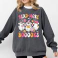 Read More Books Ghosts Reading Book Teacher Halloween Comfort Colors Sweatshirt Pepper
