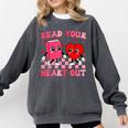 Read Your Heart Out Cute Reading Book Lover Comfort Colors Sweatshirt Pepper