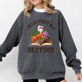 I Read Past My Bedtime Reading Dinosaur Book Lover Comfort Colors Sweatshirt Pepper
