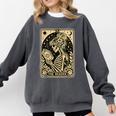 The Reader Tarot Card Book Lover Skeleton Reading Book Comfort Colors Sweatshirt Pepper The Reader Tarot Card Book Lover Skeleton Reading Book Comfort Colors Sweatshirt Pepper