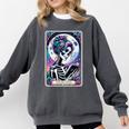 The Reader Tarot Card Reading Skeleton Skull Book Lover Comfort Colors Sweatshirt Pepper The Reader Tarot Card Reading Skeleton Skull Book Lover Comfort Colors Sweatshirt Pepper