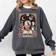 The Reader Tarot Card Shirt Bird Book Lover Bookworm Comfort Colors Sweatshirt Pepper