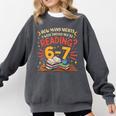 Reading 6 7 Six Seven Meme Slang Teacher Book Lover Comfort Colors Sweatshirt Pepper