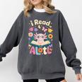 Reading Axolotl Book Lover Wildflowers Comfort Colors Sweatshirt Pepper Reading Axolotl Book Lover Wildflowers Comfort Colors Sweatshirt Pepper
