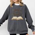 Reading Book Lover Club Librarian Just One More Chapter Comfort Colors Sweatshirt Pepper