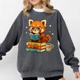 Reading Book Lover Red Panda Read Books Be Kind Stays Weird Comfort Colors Sweatshirt Pepper