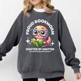 Reading Book Lovers Glasses Cartoon Worm Books Cute Bookworm Comfort Colors Sweatshirt Pepper