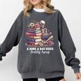 Reading A Book Per Day Keeps Reality Away Skeleton Books Comfort Colors Sweatshirt Pepper Reading A Book Per Day Keeps Reality Away Skeleton Books Comfort Colors Sweatshirt Pepper