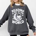 Reading Is Out Of This World Space Books Lover Comfort Colors Sweatshirt Pepper