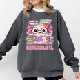 Readsalotl Axolotl Reading Book Bookworm Comfort Colors Sweatshirt Pepper Readsalotl Axolotl Reading Book Bookworm Comfort Colors Sweatshirt Pepper