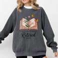 Retired 2025 A New Chapter Begins Retirement Teacher Book Comfort Colors Sweatshirt Pepper Retired 2025 A New Chapter Begins Retirement Teacher Book Comfort Colors Sweatshirt Pepper