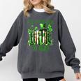 Retro Book Lucky Reading Teacher St Patrick's Day -Adults Small Cotton Blend Polyester Blend Short Sleeve Comfort Colors Sweatshirt Pepper