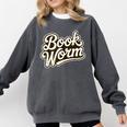 Retro Book Worm Reading For Book Lovers Comfort Colors Sweatshirt Pepper Retro Book Worm Reading For Book Lovers Comfort Colors Sweatshirt Pepper