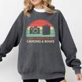 Retro Easily Distracted By Cameras & Books Photography Comfort Colors Sweatshirt Pepper Retro Easily Distracted By Cameras & Books Photography Comfort Colors Sweatshirt Pepper