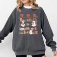 Retro Ghost Reading Book Teacher Librarian Bookish Christmas Comfort Colors Sweatshirt Pepper