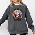Retro I Just Want To Read Books And Pet Cats Cat Comfort Colors Sweatshirt Pepper