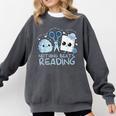 Rock Paper Scissors Nothing Beats Reading Book Lover Comfort Colors Sweatshirt Pepper