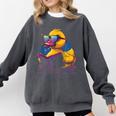 Rubber Duck Rubber Duckie Reading Book Rubber Duckling Comfort Colors Sweatshirt Pepper