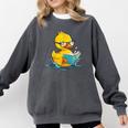 Rubber Duck Reading Book Reader Books Rubber Duckie Comfort Colors Sweatshirt Pepper