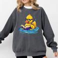Rubber Duck Reading Book Swim Rubber Duckling Rubber Duckie Comfort Colors Sweatshirt Pepper
