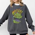 Rugrats Reptar Distressed Comic Book Style Cartoon Comfort Colors Sweatshirt Pepper