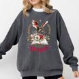 Santa's Favorite Book Dragon Christmas Magic Comfort Colors Sweatshirt Pepper
