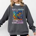 Save A Dragon Ride A Wingleader Books Dragon Lover Cute Comfort Colors Sweatshirt Pepper