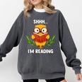 Shhh I'm Reading World Book Day Costume 2026 Kids Comfort Colors Sweatshirt Pepper
