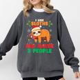 Sloth For Sloth Lover Men Women Kids Introverts Comfort Colors Sweatshirt Pepper