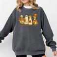 Spooky Halloween Book Lover Halloween Reading Goose Comfort Colors Sweatshirt Pepper