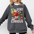 Stay Curious Monkey Reading Book Lover Bookworm Comfort Colors Sweatshirt Pepper Stay Curious Monkey Reading Book Lover Bookworm Comfort Colors Sweatshirt Pepper