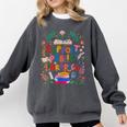 Support Public Libraries Book Nerd Outfit For Book Lovers Comfort Colors Sweatshirt Pepper