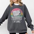 I Survived AP Lang Retro Book Graphic Comfort Colors Sweatshirt Pepper I Survived AP Lang Retro Book Graphic Comfort Colors Sweatshirt Pepper